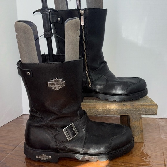 Harley Davidson Wolverine Radcliffe engineer black boots. Size 12. EUC. - Picture 1 of 6
